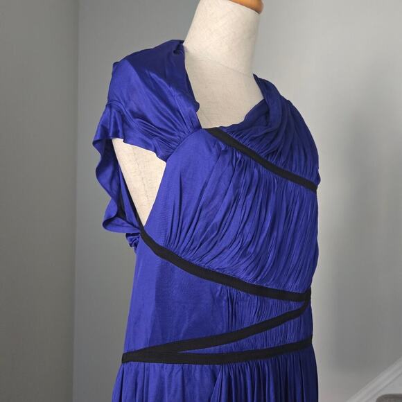 NWT Vintage BCBCGMaxAzria Runway Cocktail Draped Open Back Dress size L - Picture 2 of 10